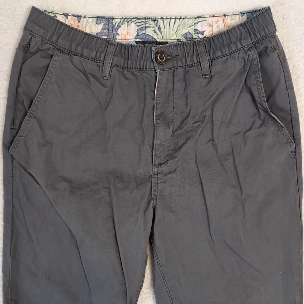 Chubbies Dark Gray Men's Pants Medium 29x30" Zip Pocket Stretch elastic Waist